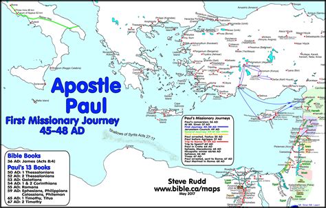 Printable Blank Map Of Paul S Missionary Journeys